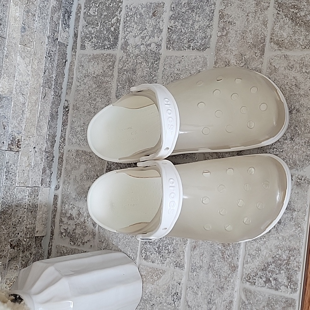 CROCS Clear and White Sandals